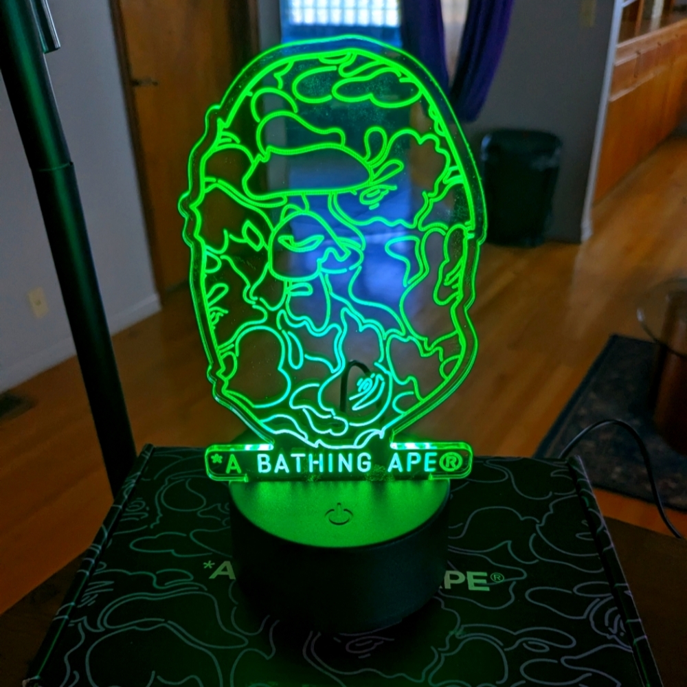 BAPE Bathing Ape Limited Edition led acrylic color changing stand